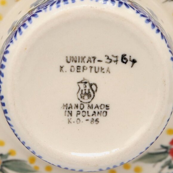 Ceramika Artystyczna Polish Pottery Muffin Pan Butterfly Meadow K. Deptula 3764 - Picture 5 of 6